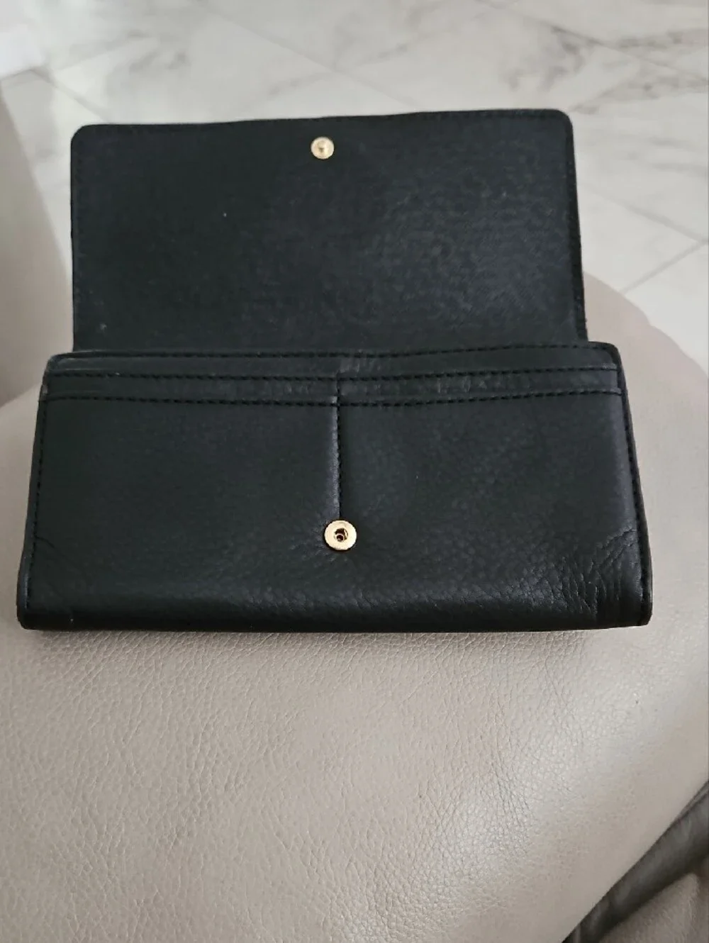 Michael Kors Black Leather Logo Wallet